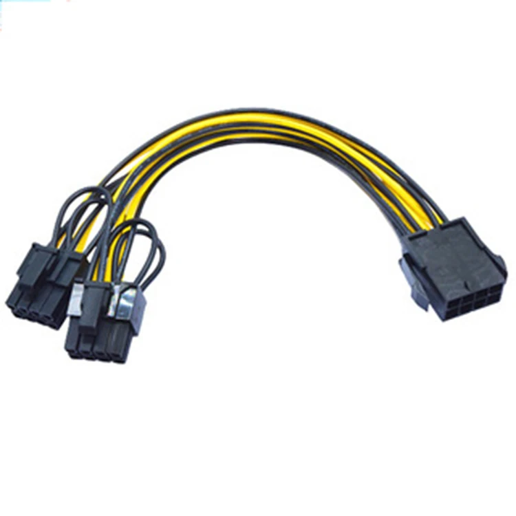 Gpu Molex 8 Pin Male 6 Pin Pci Express To 2 X Dual Pcie 8pin (6+2) Female Graphics Video Card Pci-e Splitter Hub Power Cable
