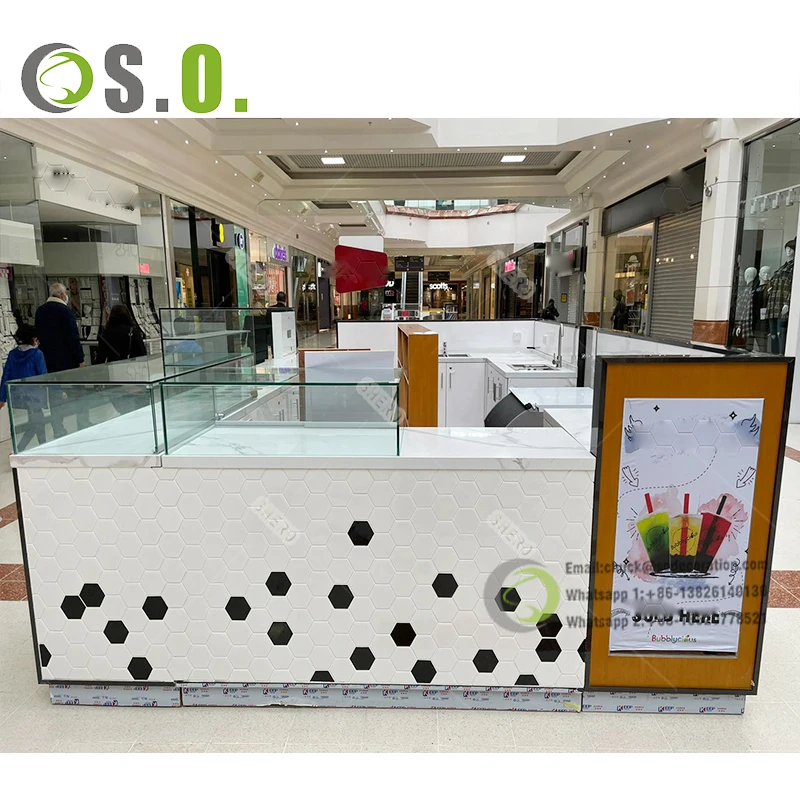 LUX Customized Modern Sweet Food Display Mall Kiosk Stand Candy Shop Interior Design