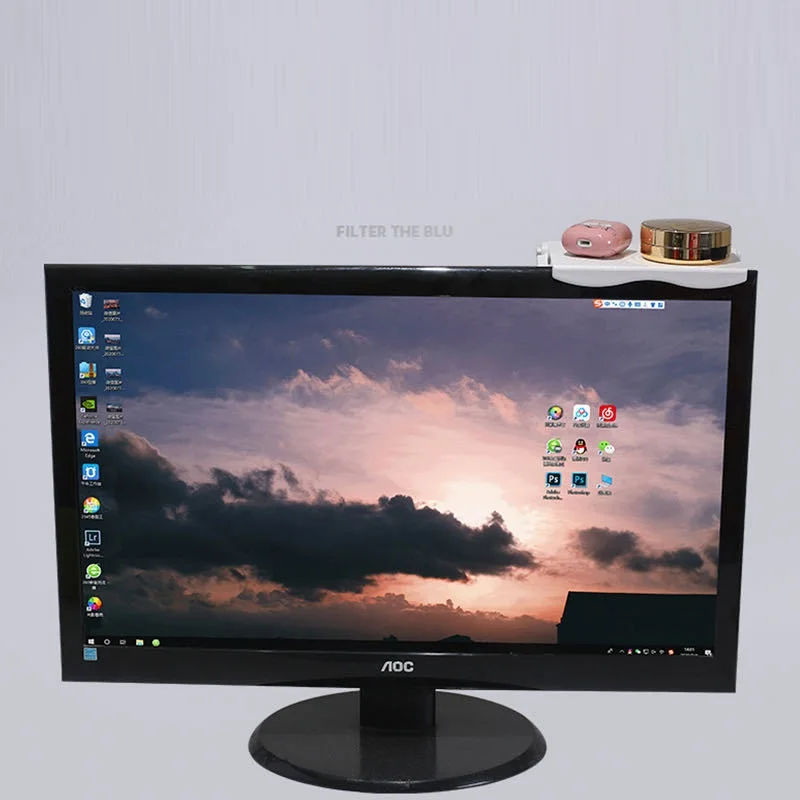 Adjustable TV Computer Screen Storage Caddy Bracket plastic Folding Organizer Top Shelf Monitor Display Standing Type Mounts Box