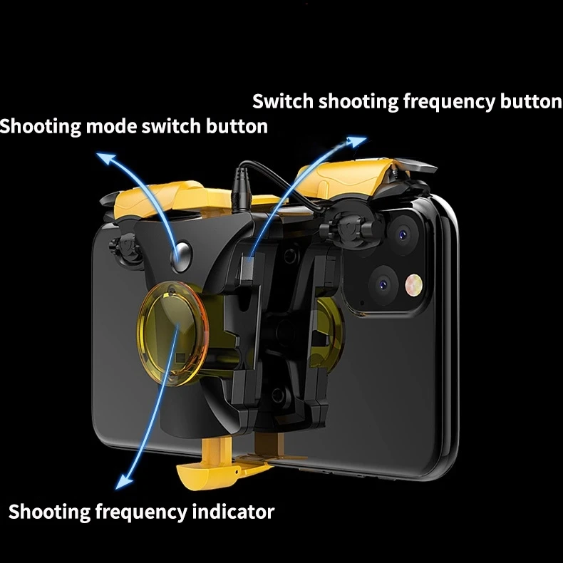 
fast continous shooting Gamepad for PUBG Controller Double Cool Fan Game Controller Joystick Android IOS Mobile Gamepad 