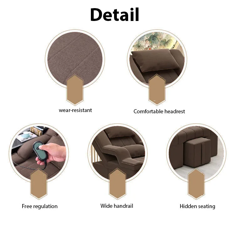 Modern Comfortable Sofa Nail Salon Luxury Manicure Massage Foot Spa Pedicure Chair