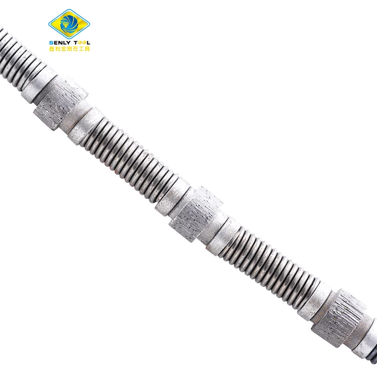 Diamond sintered beads wire rope saw for cutting granite rocks