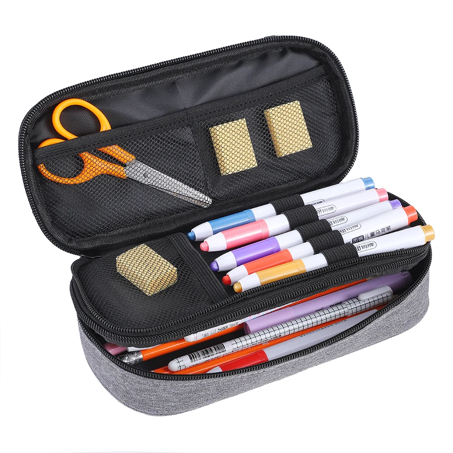 Custom Large Capacity  Storage Pouch gift Zipper School Pen Pencil bags Case Bulk Stationery Holder pouch With Zipper