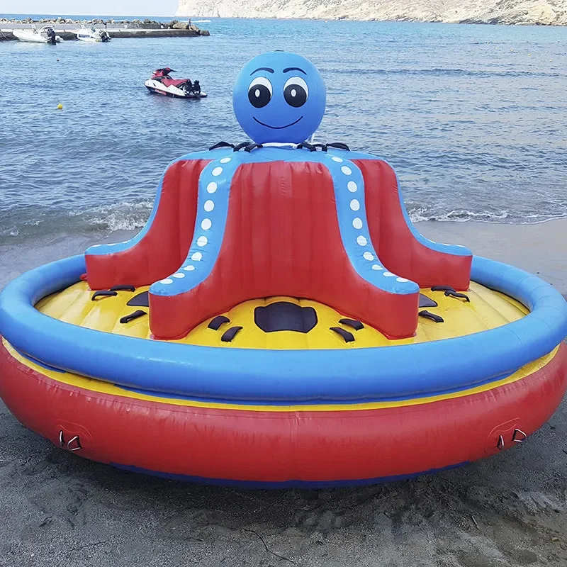 Crazy Floating Spinner Octopus Galaxy Aqua Twister Towable Inflatable Water Game Disco Boat Inflatable Twister Disco Boat