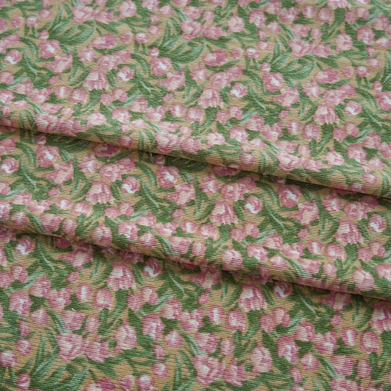 Wholesale make-to-order design print new style oil painting rose flowers digital printed fabric dress textile