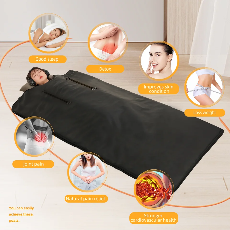 Good Quality Home Use Stretch Out Hands Slimming Detox Infrared Sauna Blanket for Health and Beauty