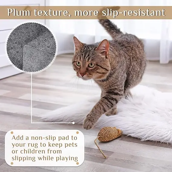 Factory Free Sample Tufting Secondary Backing Cloth Pad Polyester Composite Drop Plastic Dots Non-slip Fabric for Rug Making