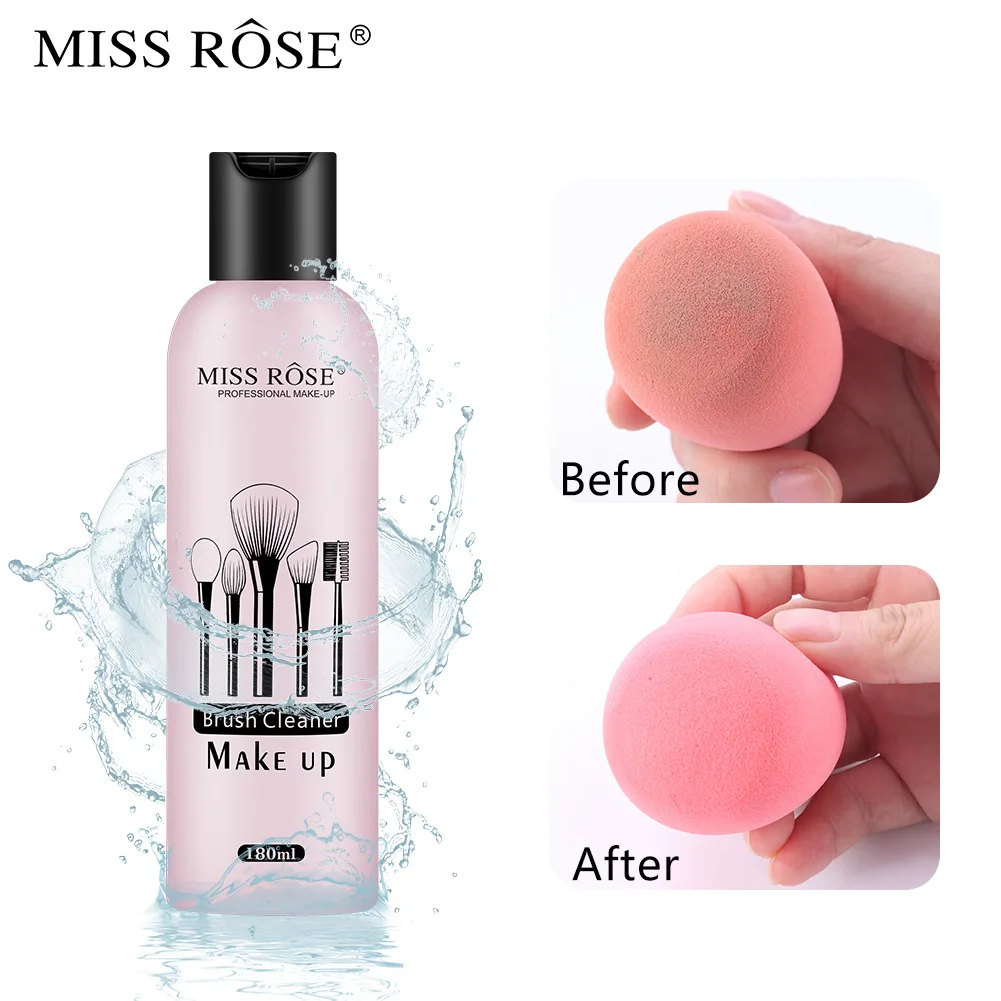 MISS ROSE 180 мл Кисть для макияжа очиститель с нажимным переключателем дизайн бутылки сильное аварийное средство без остатков пудры жидкость
