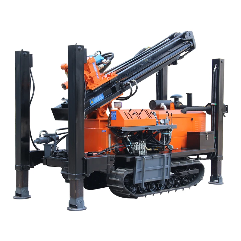180m depth high efficiency portable crawler water drilling hydraulic rigs for sale