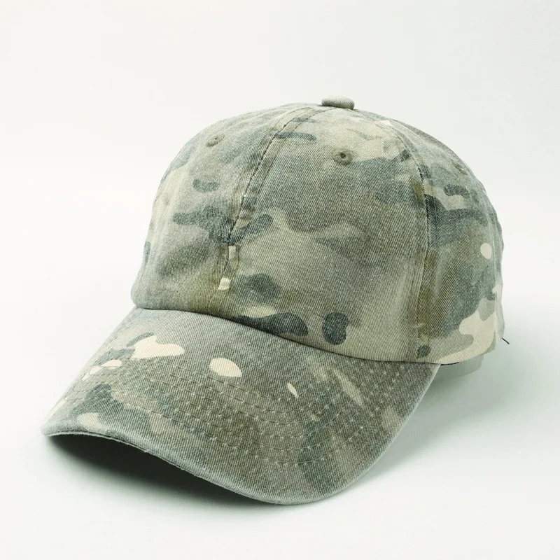 High Quality Vintage 6-Panel Camo Hat with Hook and Loop Patch Outdoor Sports Mesh Fashionable Camouflage Design Wholesale