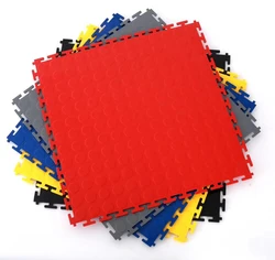 400*400*18mm Anti Slip Interlocking Plastic Pvc Floor Plastic Sheet Garage Tile
