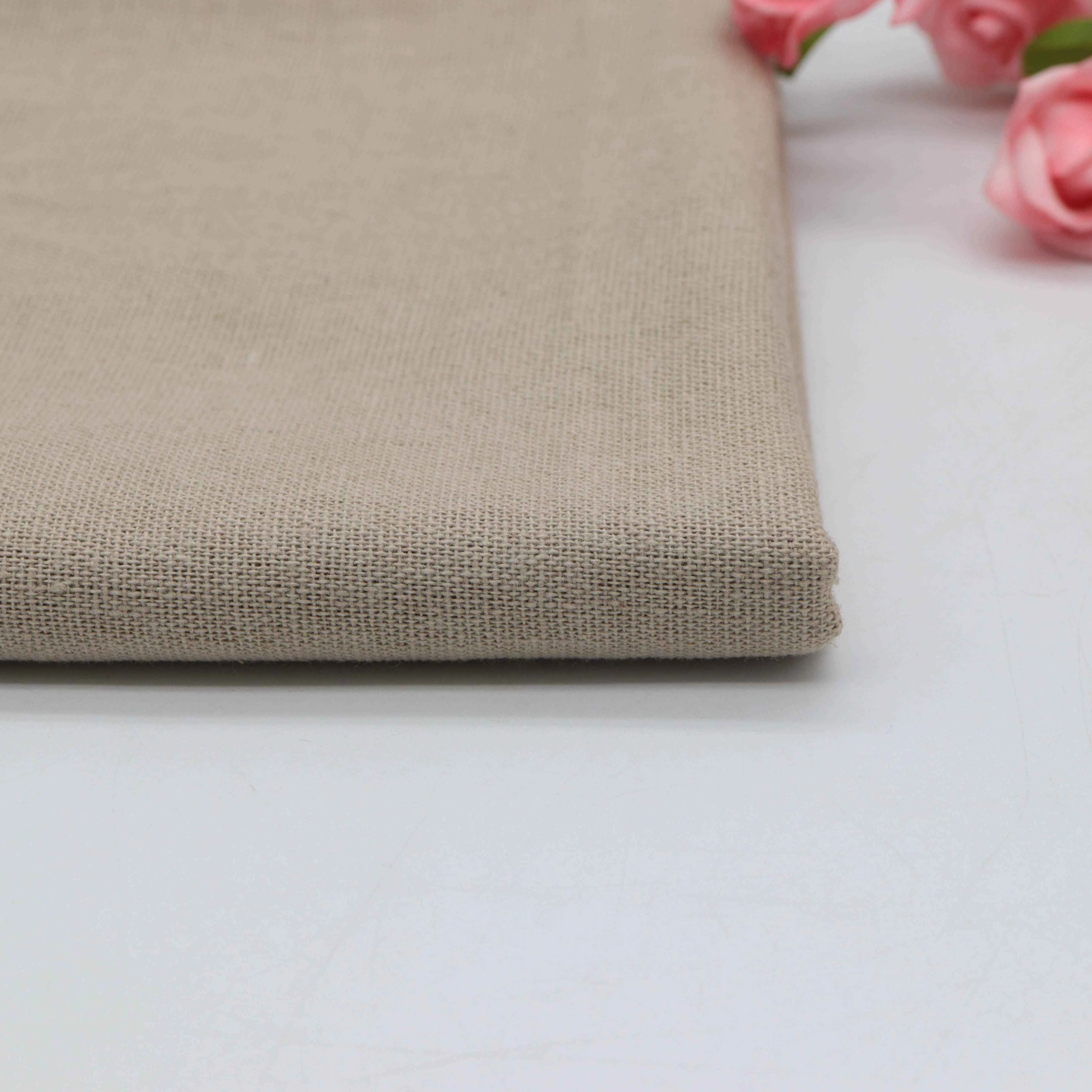 Factory directly high quality woven 10s linen cotton plain polyester cotton fabric for dresses