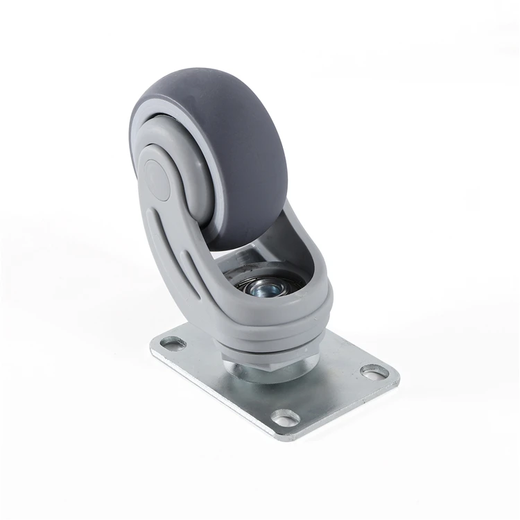 Medium duty  3/3.5/4/5  inch plastic thread stem medical silent caster wheel with  total  lock  brake