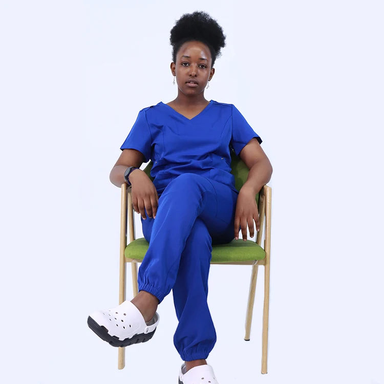 2021 Hot selling tall women scrubs V-neck scrubs uniforms sets