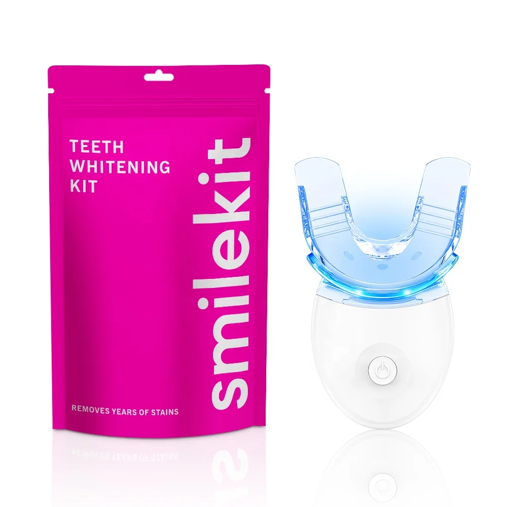 Cheap Wholesale No Brand Teeth Whitening Kit Home/Salon Use 10 PCS Tooth Bleaching Gel Refills Kit With Trays&Light