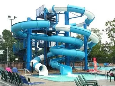 Outdoor Exciting Large Water Slides Combination Water Park Fiberglass Water Aqua Park Slides Fiberglass Curve Slides