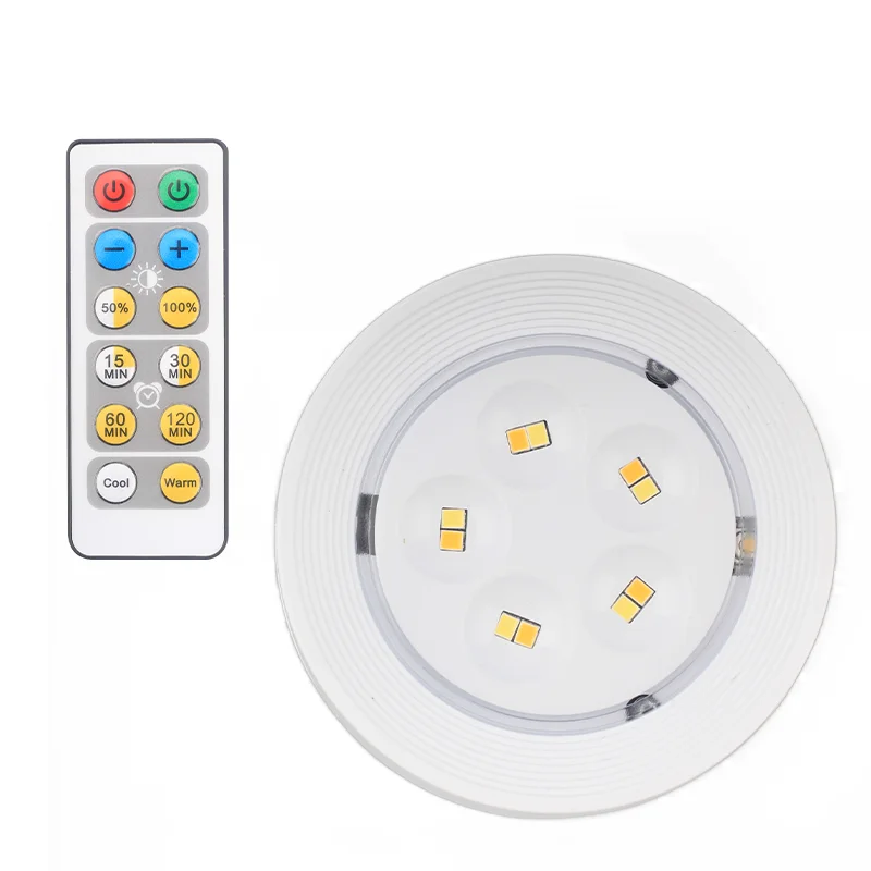 Factory custom indoor cabinet LED light remote control 16 color night light AA battery magnetic wall hanging light stair corner