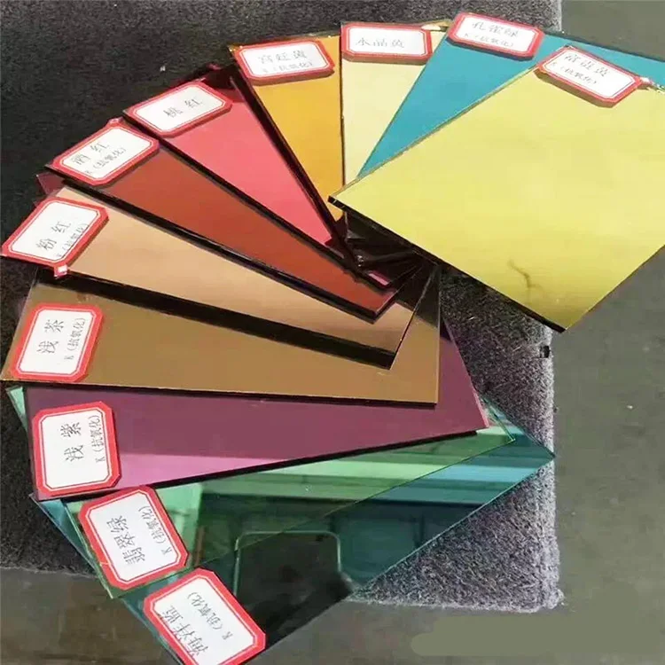 gold grey green grey blue bronze tinted colored decorative mirror glass price panels price per square meter