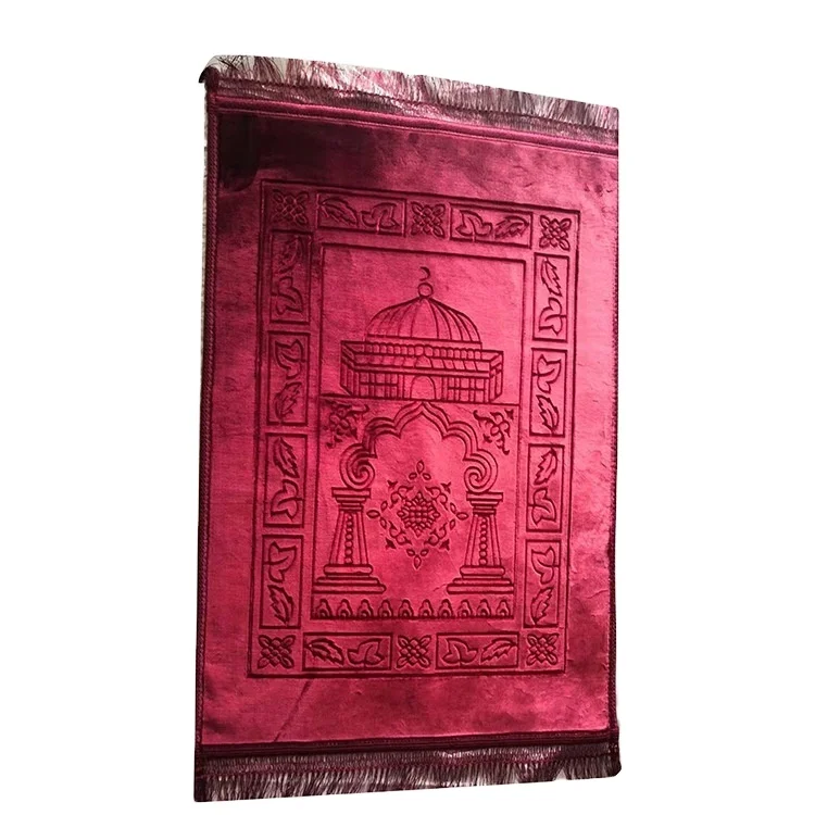 Оптовая продажа новый тип бархата 80x120 см молитвенный коврик sajada для исламского взрослого и ребенка