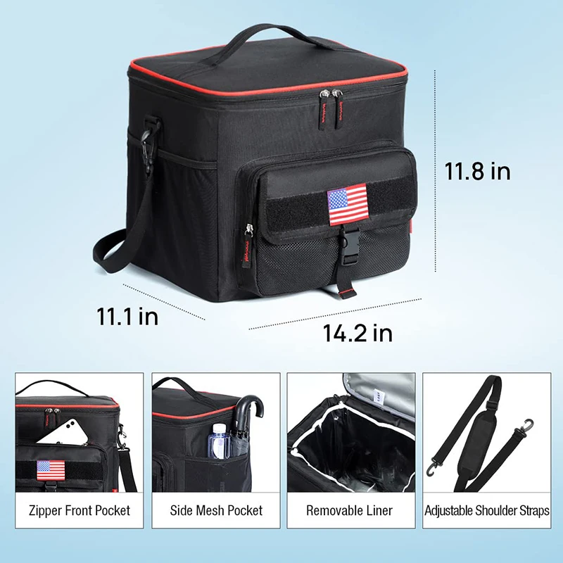 Travel Camping Picnic Fishing Beach Time Soft Tactical Rotary Air Valve Collapsible Leakproof Insulated Lunch Cooler Bag