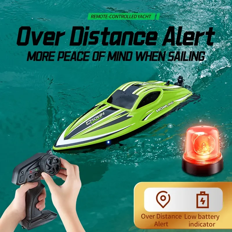 55km/h Factory Rechargeable Remote Control 360 Degree High Capacity Battery 2.4G Light Engines Electric Yacht Plastic Rc Boat