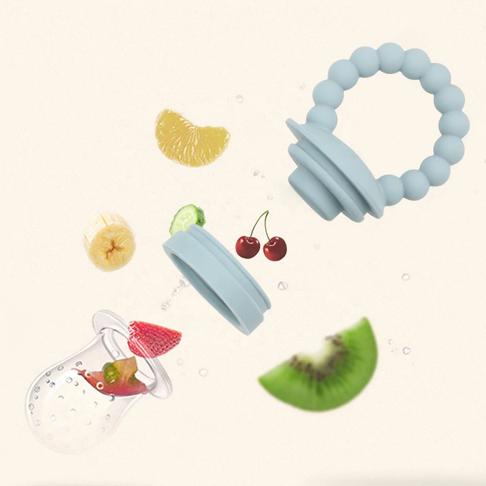 Custom Colorful Bpa Free Baby Silicone Feeding Pacifier Eco-friendly Silicon Fruit Nipple Baby Fresh Fruit Food Pacifier