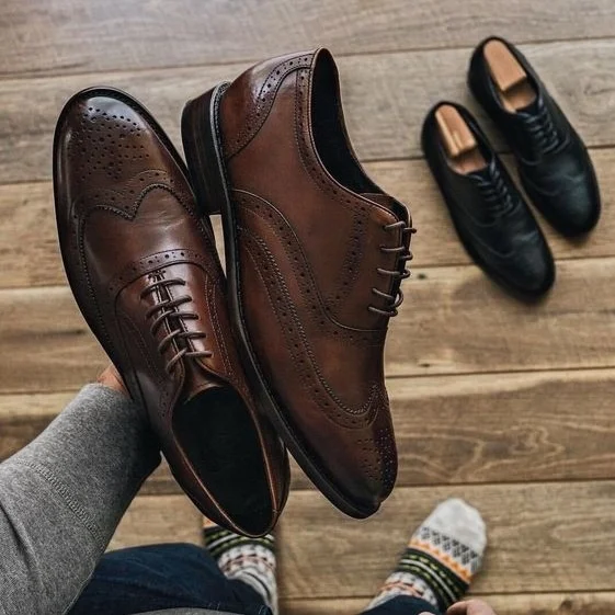 
Броги мужские из натуральной кожи, все размеры 