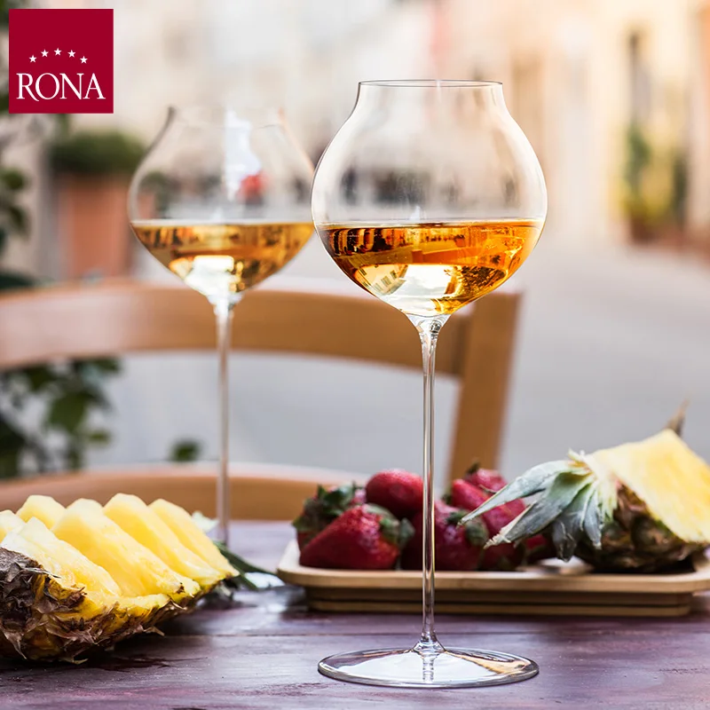 RONA Manufacturer European Luxury Elegant Long-Stemmed Crystal Gin Wine Glasses with Custom Logo for Events Hotels