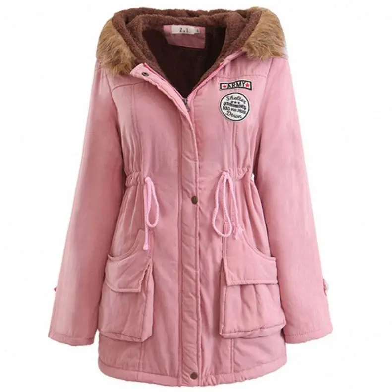 2023 Ladies Parka Winter Jacket Women Warm Fleece Long Casual Plus Size Cotton Padded Jacket Outerwear Chic Lamb Fur Coat Female