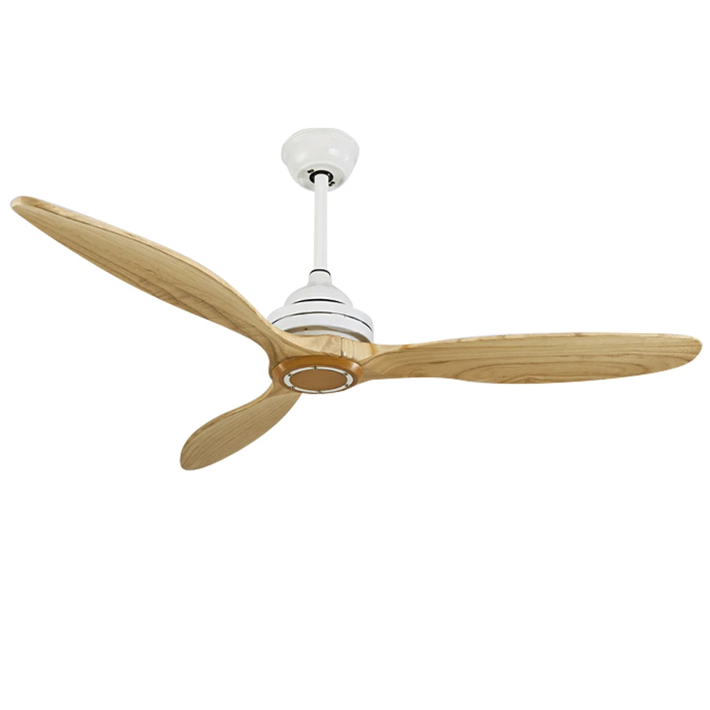 Modern decorative lamp 220V 42/52 inch remote control led 3 Solid wood fan blades DC  motor ceiling fan without light