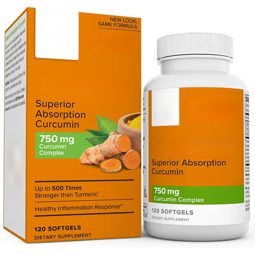 High Quality Curcumin softgels Capsules supports body health enhance absorption Curcumin softgels capsules supplement