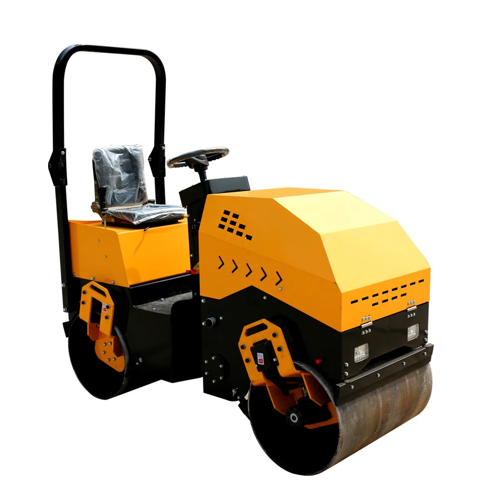 Hand-held double-wheel roller Diesel vibration hydraulic drive self-propelled small hand-held roller