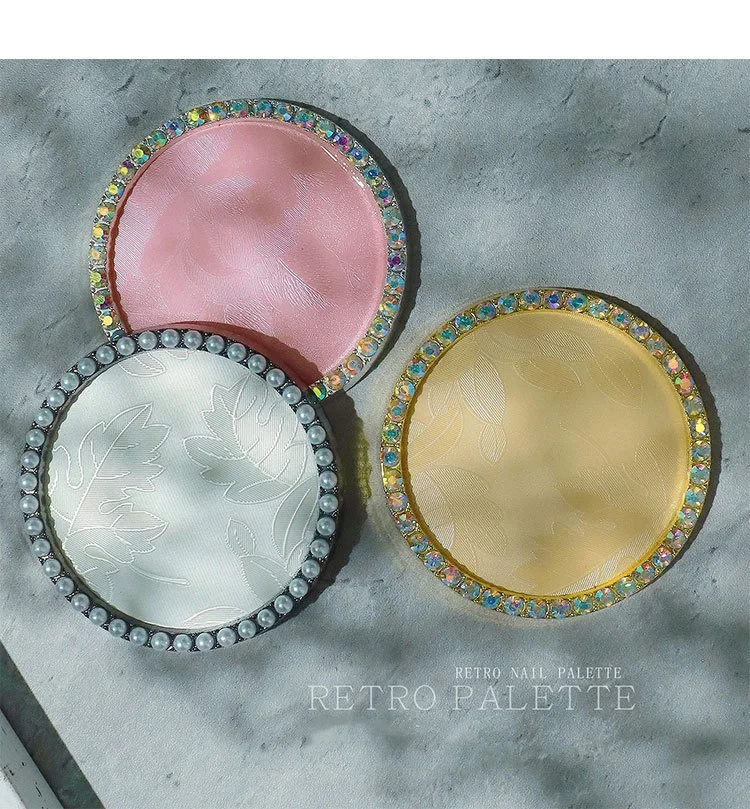 Crown Resin Nail Art Palette Dish Gel Polish Pigment Nail Display Tips Holder Drawing Manicure Tools Chrome Nails Palette