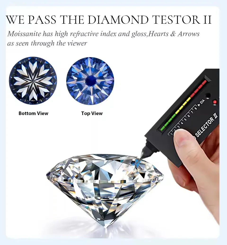 Superior six claw sun flower Real 925 Sterling Silver Rings Gra certificate Moissanite Ring For Women Fine Jewelry