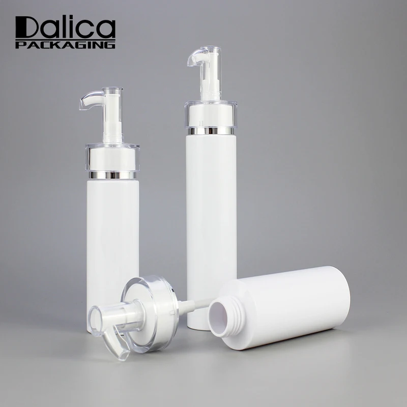 
Popular custom label empty white 80ml 100ml 120ml plastic lotion bottle 