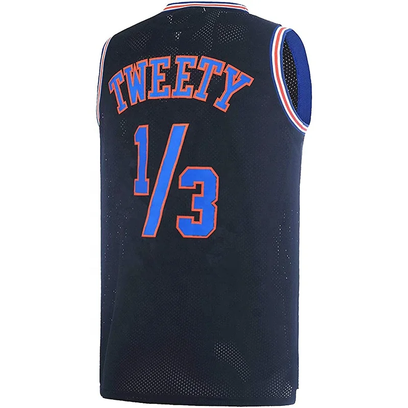 
Custom Mens Basketball Jersey 1/3 Tweety Space Jersey S-XXL Classical Fabric Sports Accessories White/Black 