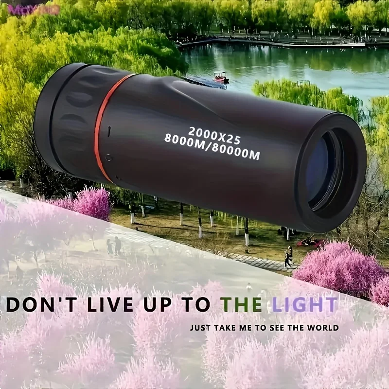 High Power 2000X25 Monocular Telescope  Portable Hd Magnifier For Hunting, Travel, Concerts & Fishing