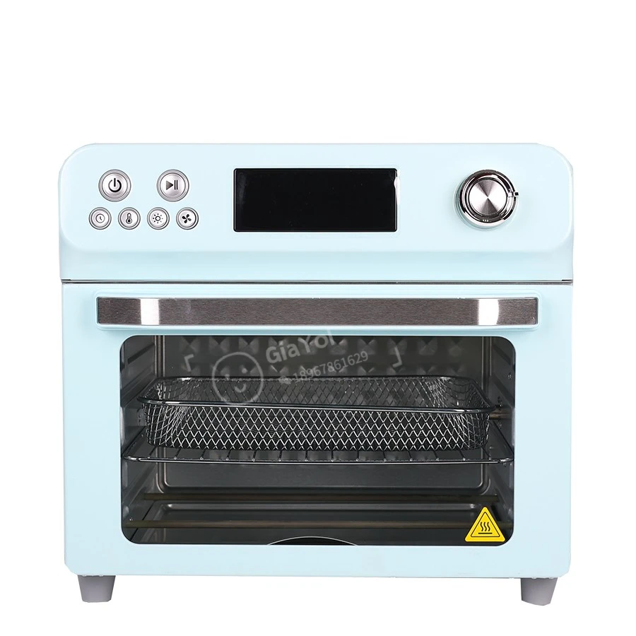 8 in 1 Spin button touch screen electric 24L no oil nonstick multi function visible hot air drying circulation air fryers oven