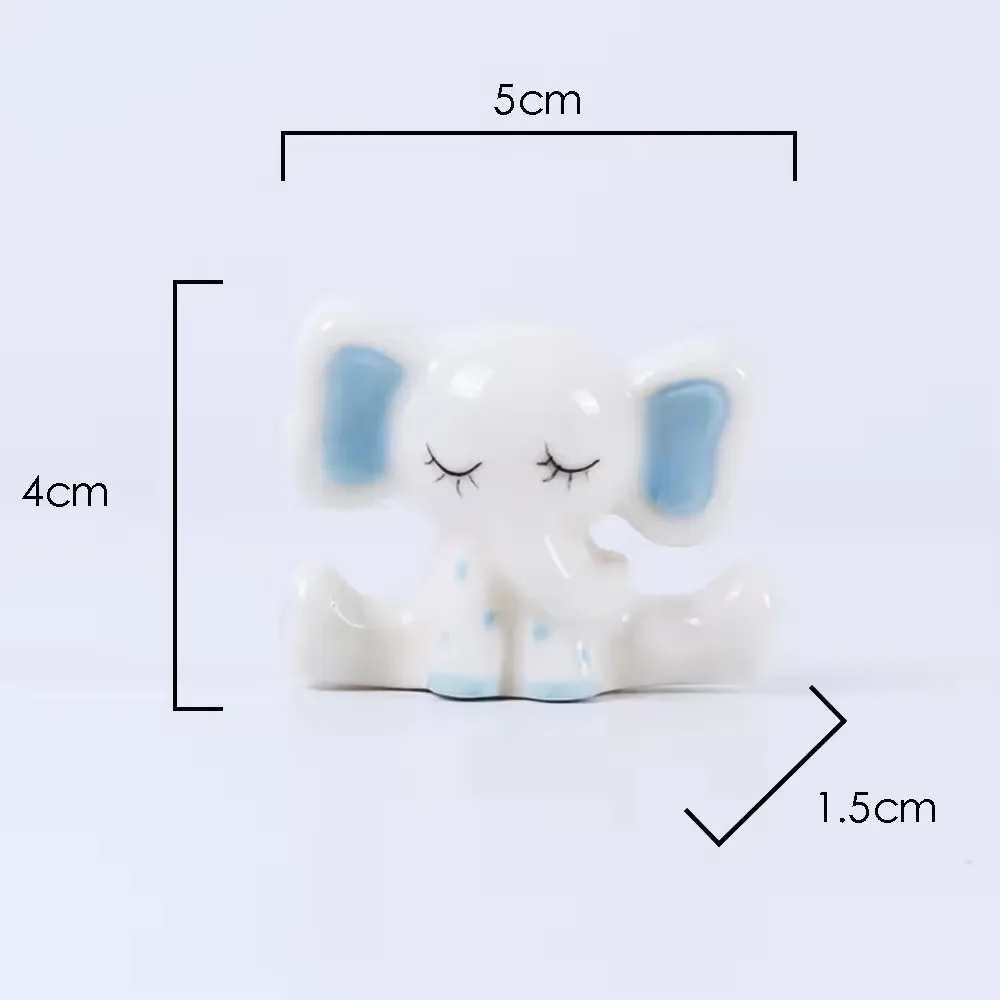 Wholesale cartoon cute mini white ceramic elephant home decor indoor decoration