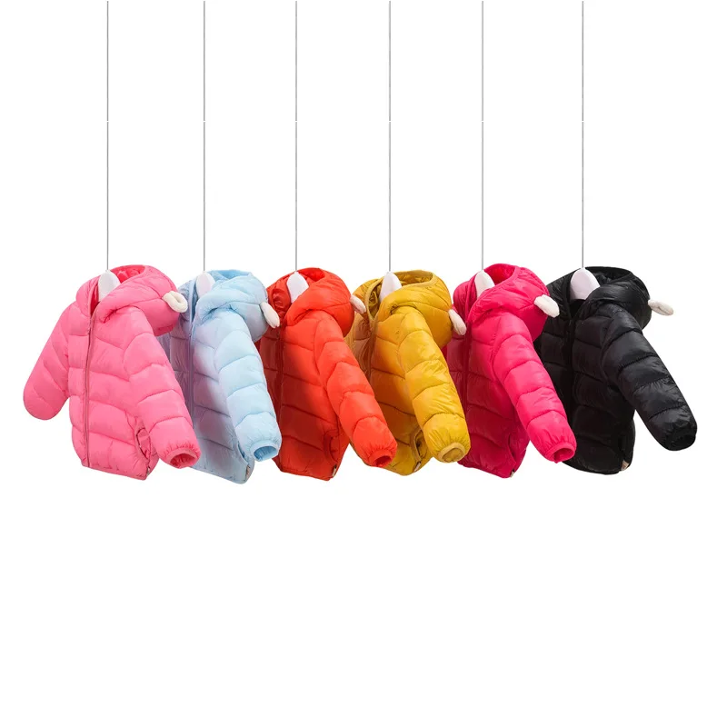 Hao Baby Kids Down Jacket Cotton  Boys and Girls Winter Light Jacket Cute Coat