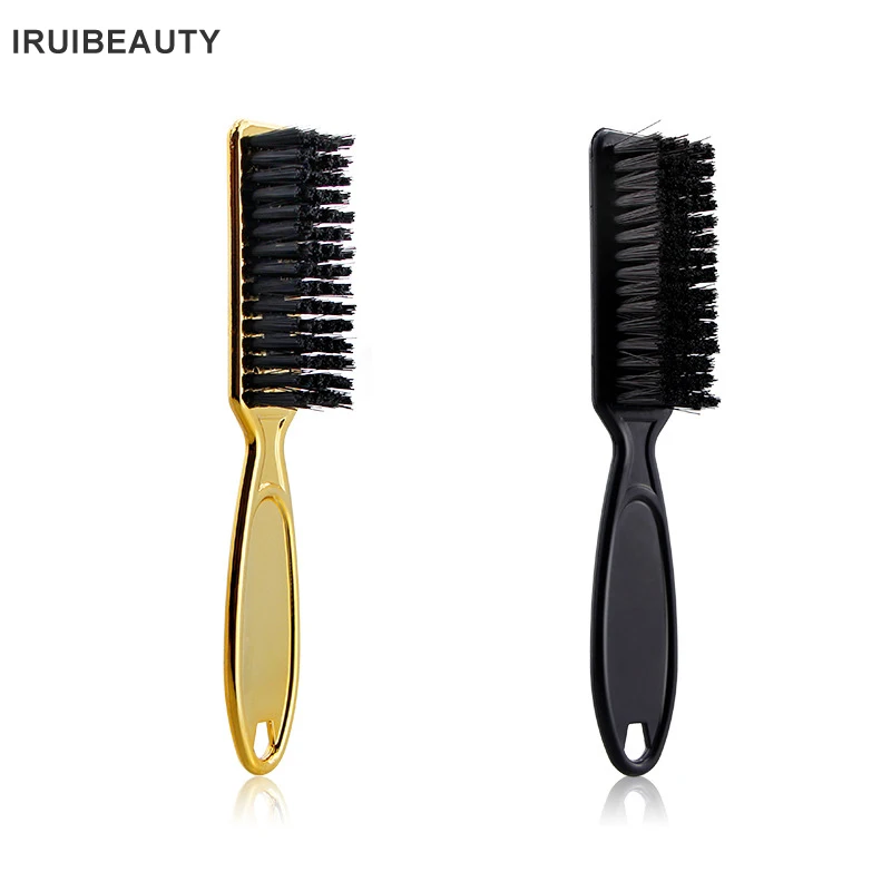 Таможня логотип золотое покрытие ручка щетка для волос Очиститель шеи Парикмахерская Шея тряпка Парикмахерская выцветание кисти