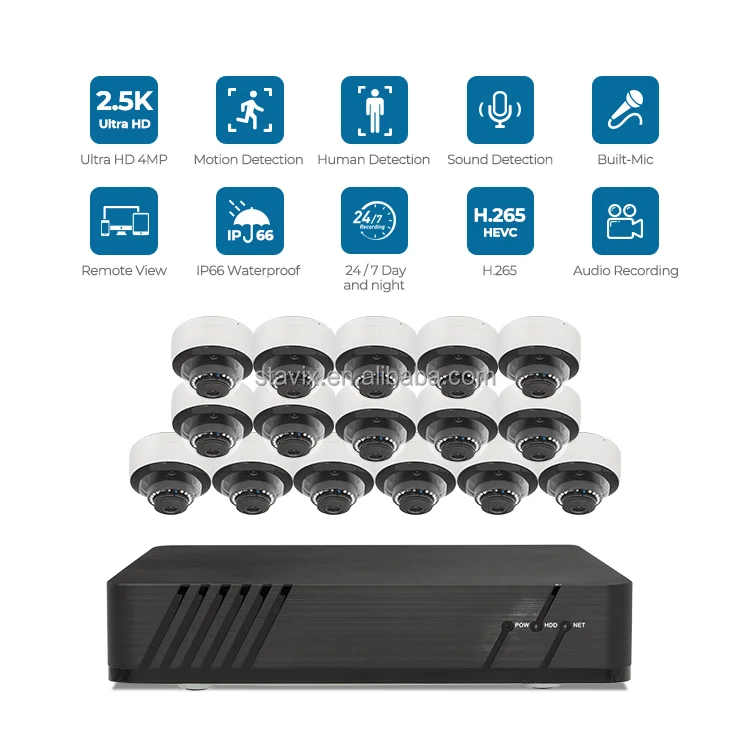 1080P IR Night Vision CCTV Camera Lens Wire Full System For Airport Shops Security Buy Private Label Camera16 Ch NVR Kit