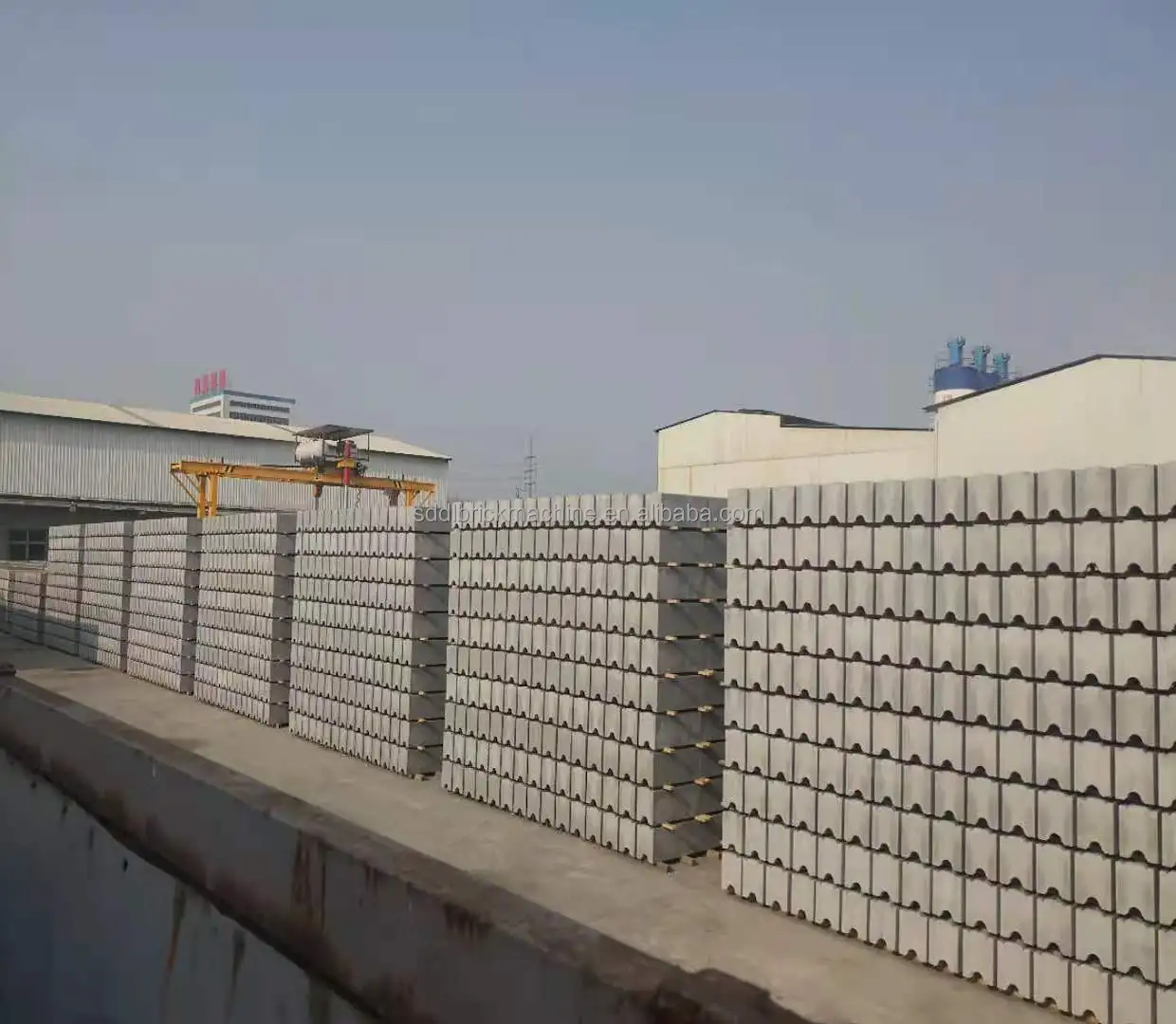 200mm thickness gypsum block china fully automatic hydraulic concrete cement hollow interlocking paver brick block