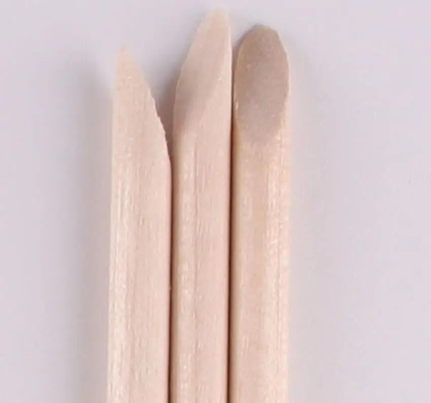 Double Ended Pedicure orange wood Tools nail art cuticle pusher Wooden Manicure Nail Art Wood Stick