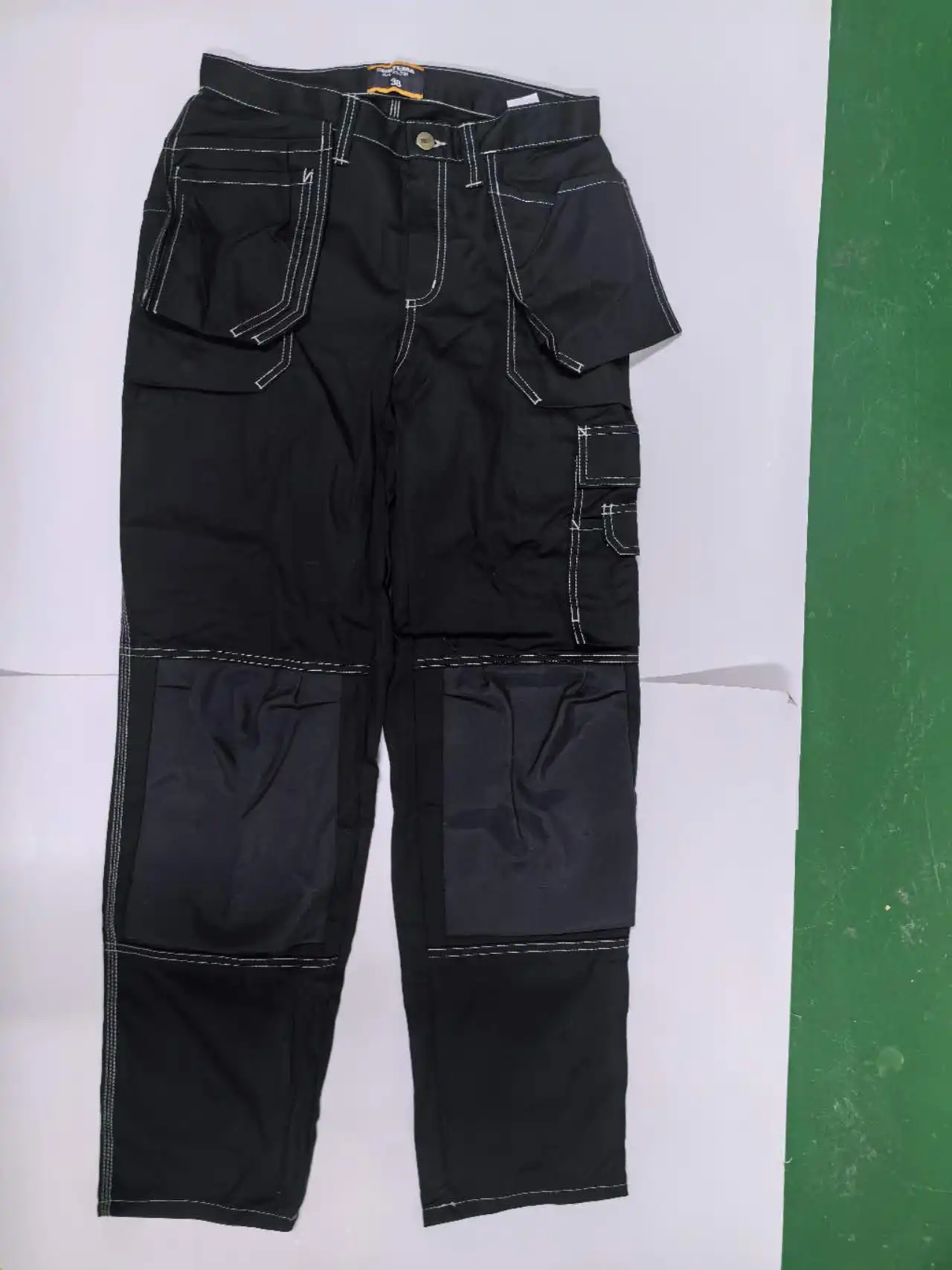 Men High Quality 100% Cotton Reflective Safety Workwear Protective Cargo Work Pants for Construction Worker