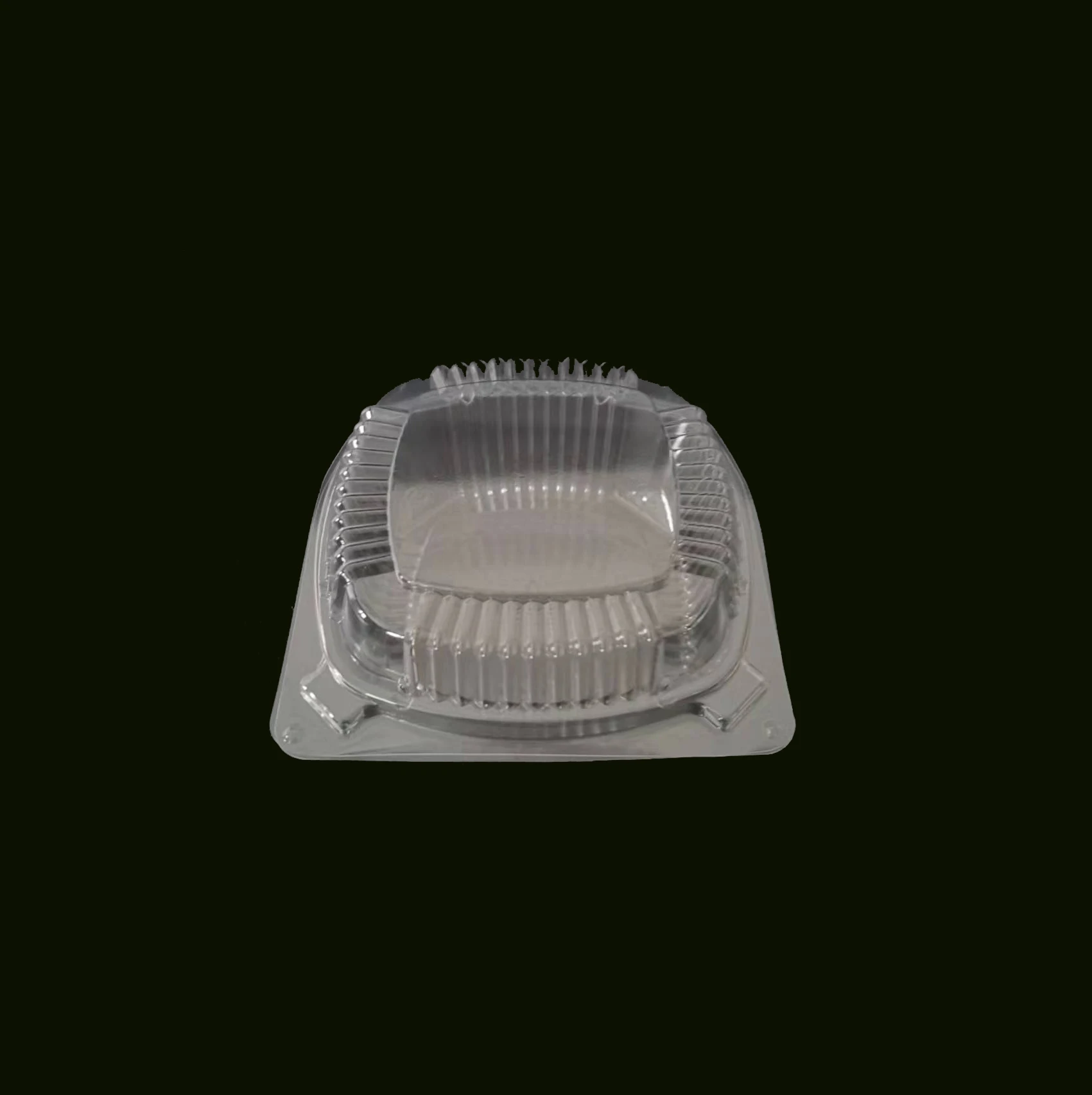 5x5 inch Clear Plastic Hinged Take Out Containers Clamshell Takeout Tray Food Clamshell Containers for Dessert, Cookies, hamburg