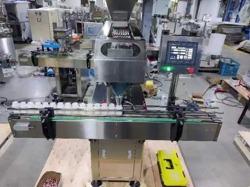 8 Channel capsule  automatic bottle filling counting and packing machine