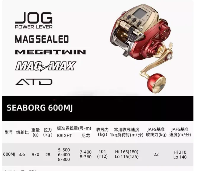 100% Original Japan Daiwa Seaborg 100 200 300 500  600 800 1200 1800 Electric Reel  Sea Saltwater Spinning Big Game  Metal  Reel