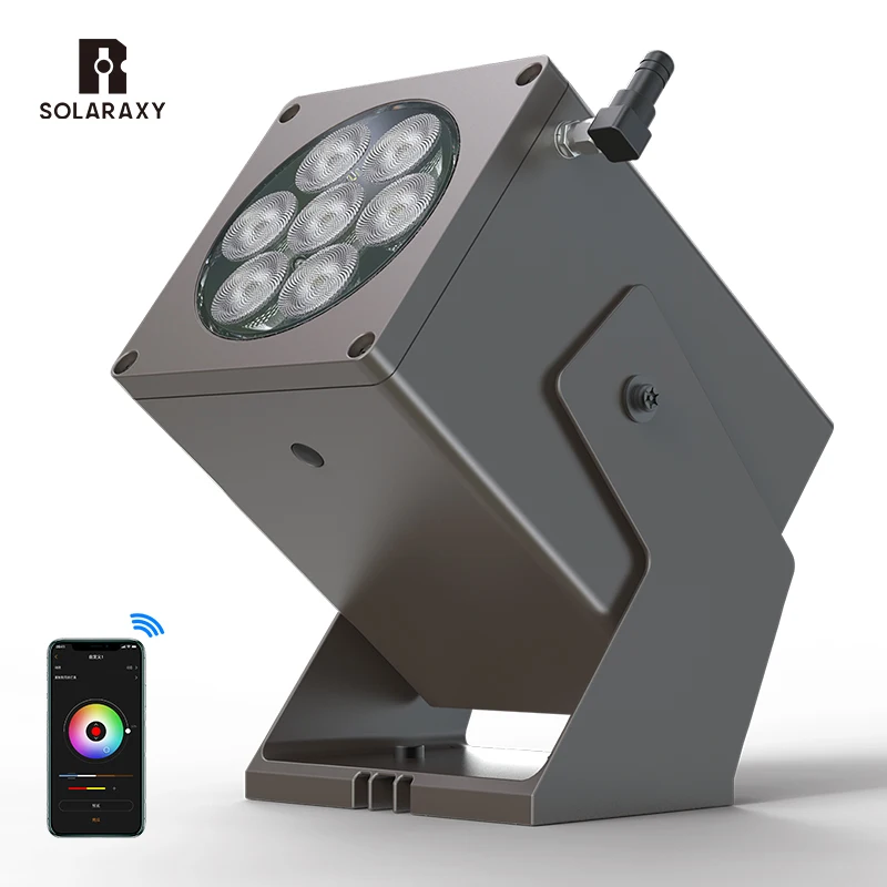 High quality waterproof commercial smart home outdoor landscape tree lights square garden solar led spot light