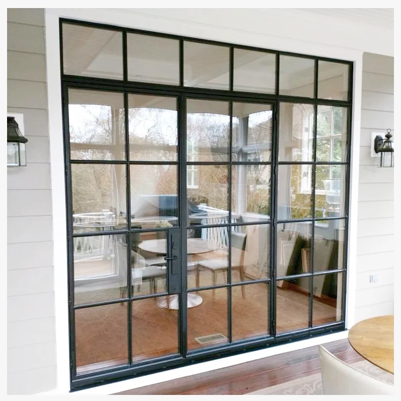 Modern Metal Doors Internal Crittall Doors Room Divider Indoor Swing Glass Wall Steel Door